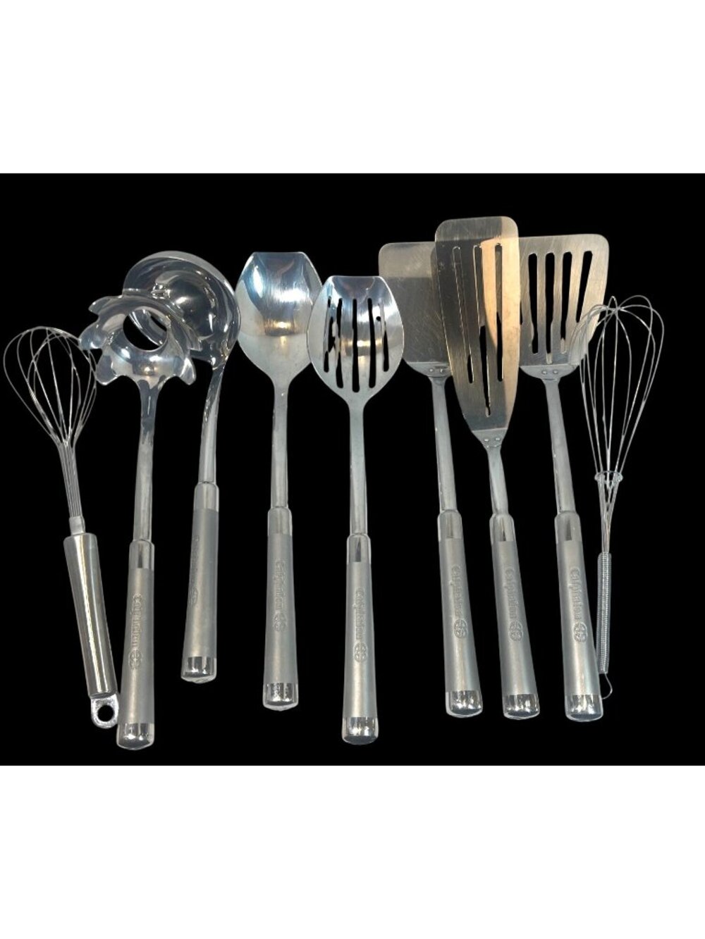 Calphalon 8-Piece Stainless Steel Kitchen Utensil Set with Silver Handles